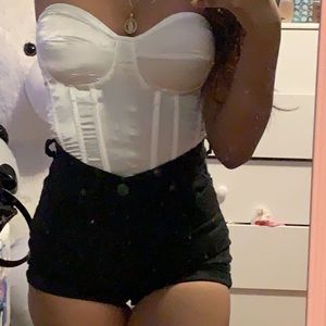 White Satin Corset